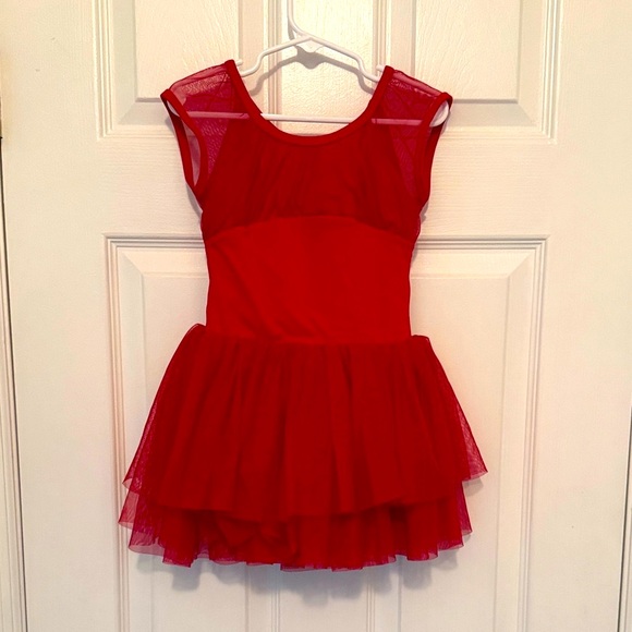 Charming Red Kids Dance Costume - Picture 1 of 4